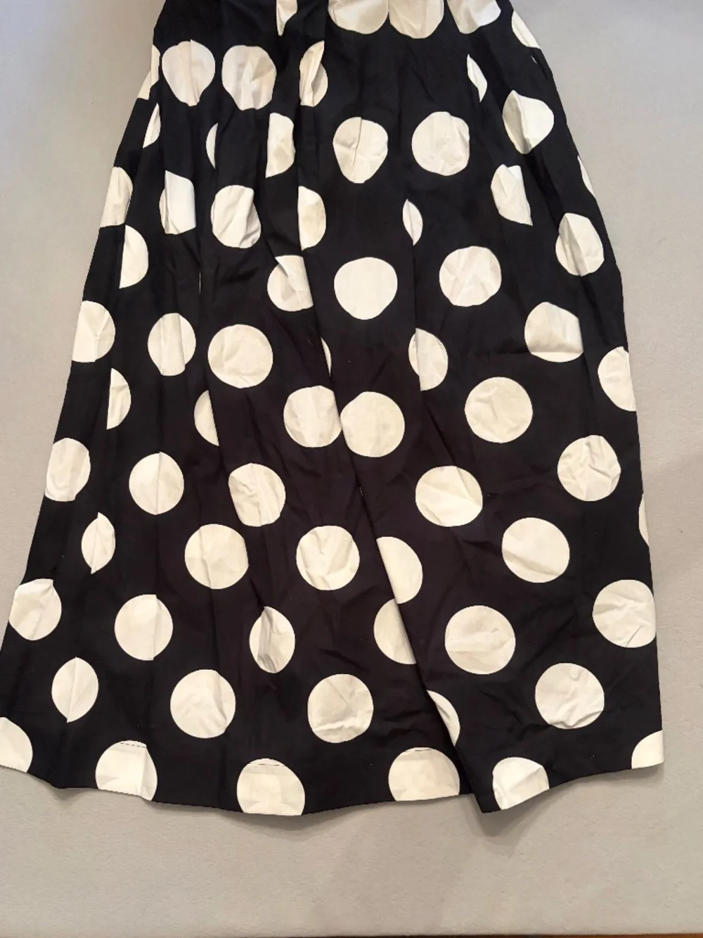 NWT Anthropologie Maeve Black White Polka Dot Maxi Skirt M - Picture 4 of 7